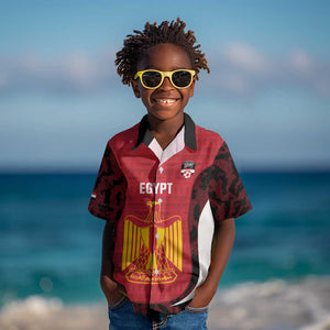 Custom Egypt Football Kid Hawaiian Shirt 2026 Go Pharaohs Ancient Egyptian Pattern - African Pride