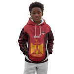 Custom Egypt Football Kid Hoodie 2026 Go Pharaohs Ancient Egyptian Pattern - African Pride