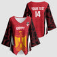 Custom Egypt Football Kimono Sleeve Blouse 2026 Go Pharaohs Ancient Egyptian Pattern - African Pride