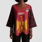 Custom Egypt Football Kimono Sleeve Blouse 2026 Go Pharaohs Ancient Egyptian Pattern - African Pride
