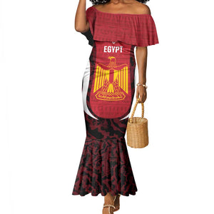 Custom Egypt Football Mermaid Dress 2026 Go Pharaohs Ancient Egyptian Pattern - African Pride