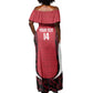 Custom Egypt Football Off Shoulder Maxi Dress 2026 Go Pharaohs Ancient Egyptian Pattern - African Pride