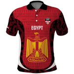 Custom Egypt Football Polo Shirt 2026 Go Pharaohs Ancient Egyptian Pattern - African Pride