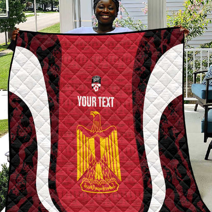 Custom Egypt Football Quilt 2026 Go Pharaohs Ancient Egyptian Pattern - African Pride