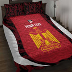 Custom Egypt Football Quilt Bed Set 2026 Go Pharaohs Ancient Egyptian Pattern - African Pride