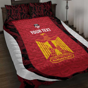 Custom Egypt Football Quilt Bed Set 2026 Go Pharaohs Ancient Egyptian Pattern - African Pride