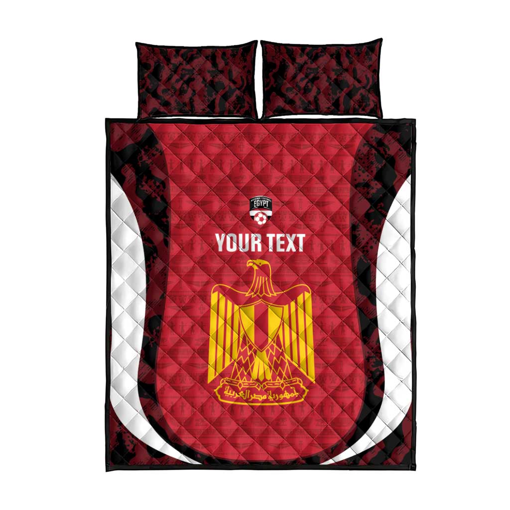 Custom Egypt Football Quilt Bed Set 2026 Go Pharaohs Ancient Egyptian Pattern - African Pride