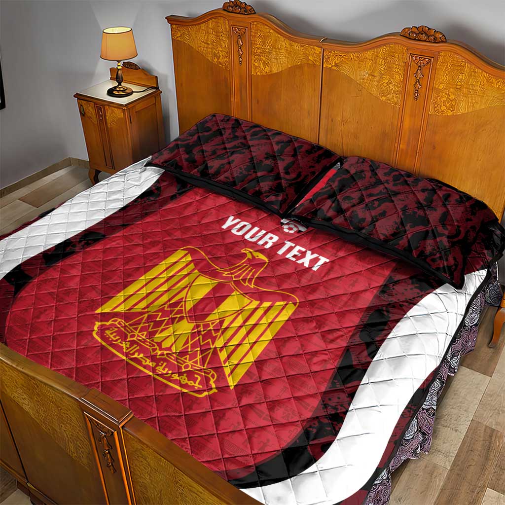 Custom Egypt Football Quilt Bed Set 2026 Go Pharaohs Ancient Egyptian Pattern - African Pride