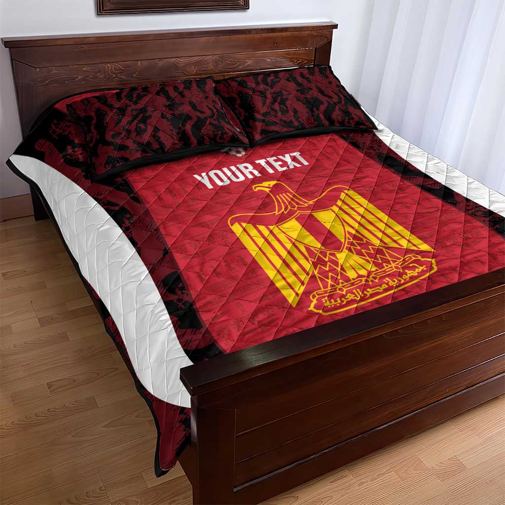 Custom Egypt Football Quilt Bed Set 2026 Go Pharaohs Ancient Egyptian Pattern - African Pride