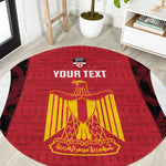 Custom Egypt Football Round Carpet 2026 Go Pharaohs Ancient Egyptian Pattern - African Pride