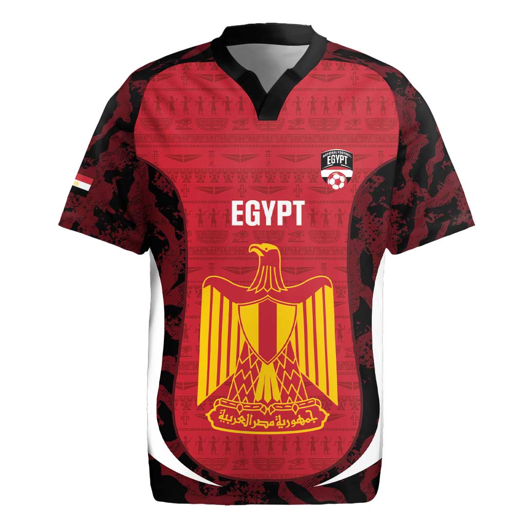 Custom Egypt Football Rugby Jersey 2026 Go Pharaohs Ancient Egyptian Pattern - African Pride