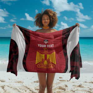 Custom Egypt Football Sarong 2026 Go Pharaohs Ancient Egyptian Pattern - African Pride