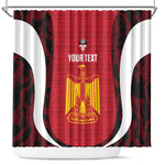 Custom Egypt Football Shower Curtain 2026 Go Pharaohs Ancient Egyptian Pattern - African Pride