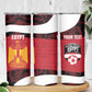 Custom Egypt Football Skinny Tumbler 2026 Go Pharaohs Ancient Egyptian Pattern - African Pride