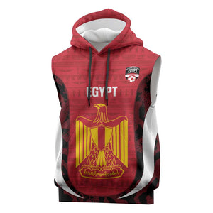 Custom Egypt Football Sleeveless Hoodie 2026 Go Pharaohs Ancient Egyptian Pattern - African Pride