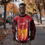 Custom Egypt Football Sweatshirt 2026 Go Pharaohs Ancient Egyptian Pattern - African Pride