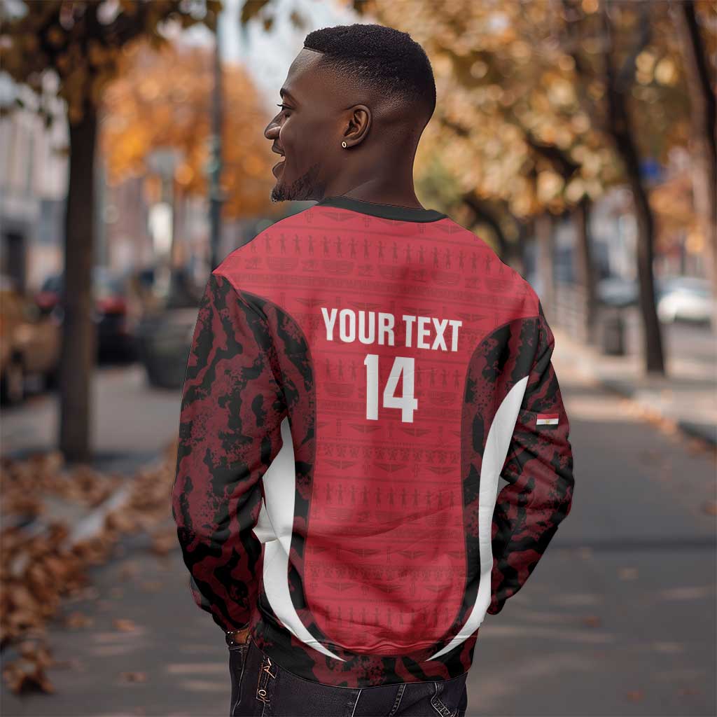 Custom Egypt Football Sweatshirt 2026 Go Pharaohs Ancient Egyptian Pattern - African Pride