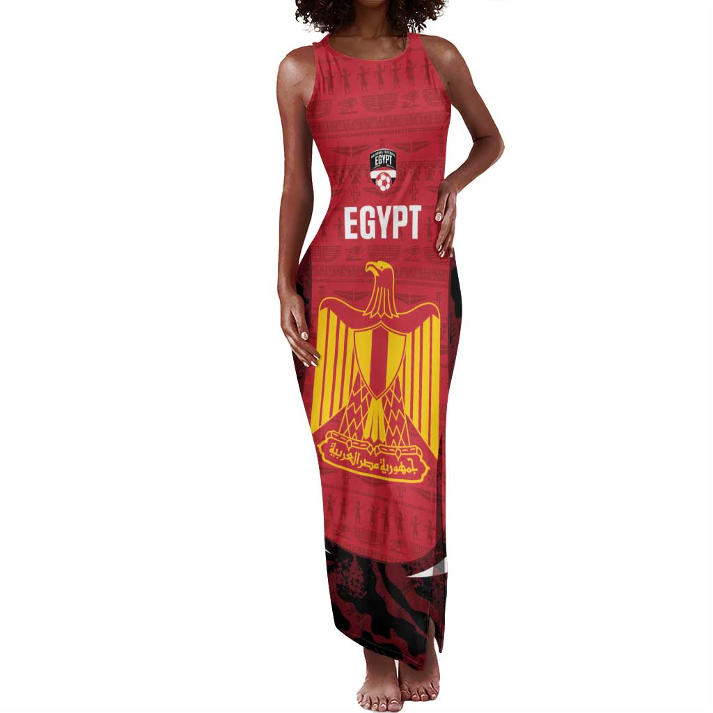 Custom Egypt Football Tank Maxi Dress 2026 Go Pharaohs Ancient Egyptian Pattern - African Pride