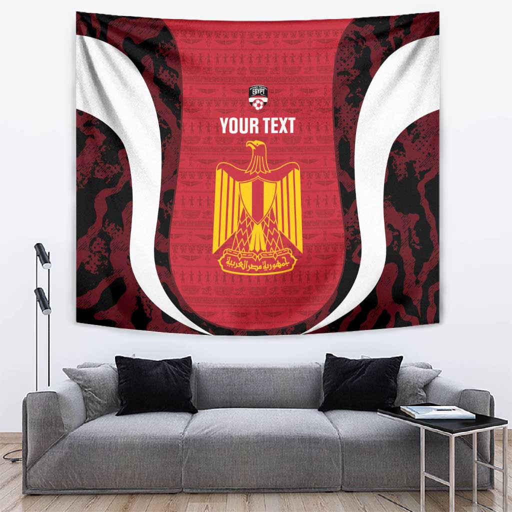 Custom Egypt Football Tapestry 2026 Go Pharaohs Ancient Egyptian Pattern - African Pride