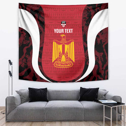 Custom Egypt Football Tapestry 2026 Go Pharaohs Ancient Egyptian Pattern - African Pride