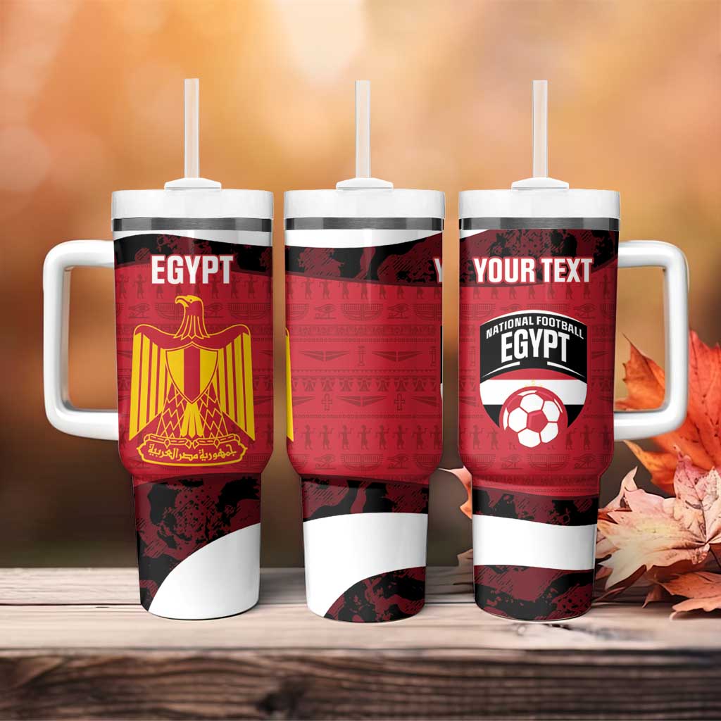 Custom Egypt Football Tumbler With Handle 2026 Go Pharaohs Ancient Egyptian Pattern - African Pride