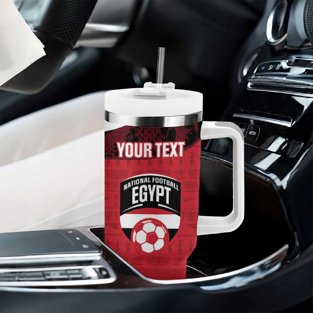 Custom Egypt Football Tumbler With Handle 2026 Go Pharaohs Ancient Egyptian Pattern - African Pride