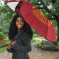Custom Egypt Football Umbrella 2026 Go Pharaohs Ancient Egyptian Pattern - African Pride