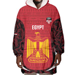 Custom Egypt Football Wearable Blanket Hoodie 2026 Go Pharaohs Ancient Egyptian Pattern - African Pride