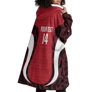 Custom Egypt Football Wearable Blanket Hoodie 2026 Go Pharaohs Ancient Egyptian Pattern - African Pride