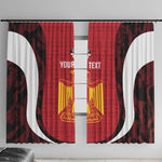 Custom Egypt Football Window Curtain 2026 Go Pharaohs Ancient Egyptian Pattern - African Pride