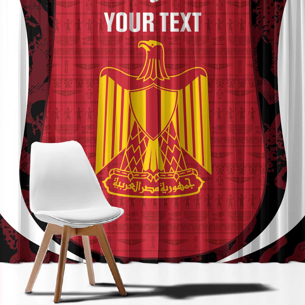 Custom Egypt Football Window Curtain 2026 Go Pharaohs Ancient Egyptian Pattern - African Pride