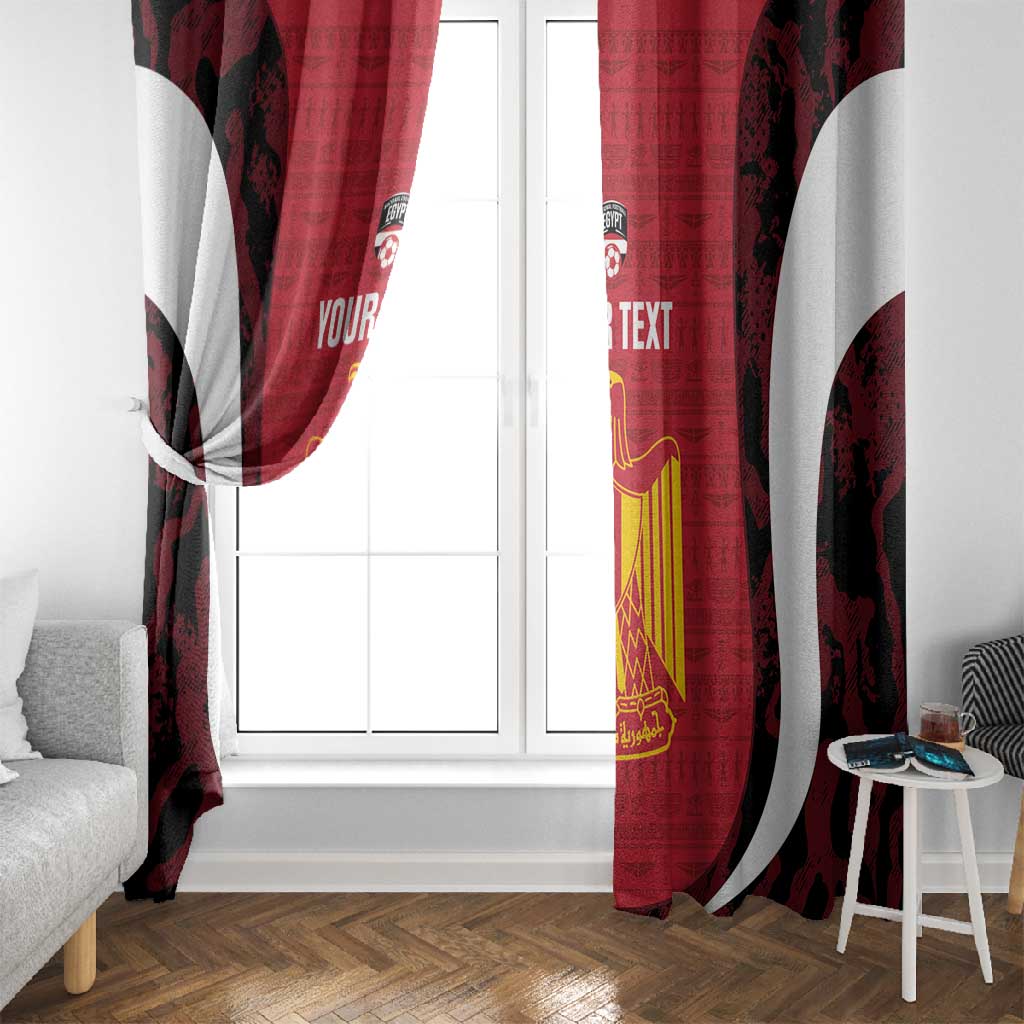 Custom Egypt Football Window Curtain 2026 Go Pharaohs Ancient Egyptian Pattern - African Pride