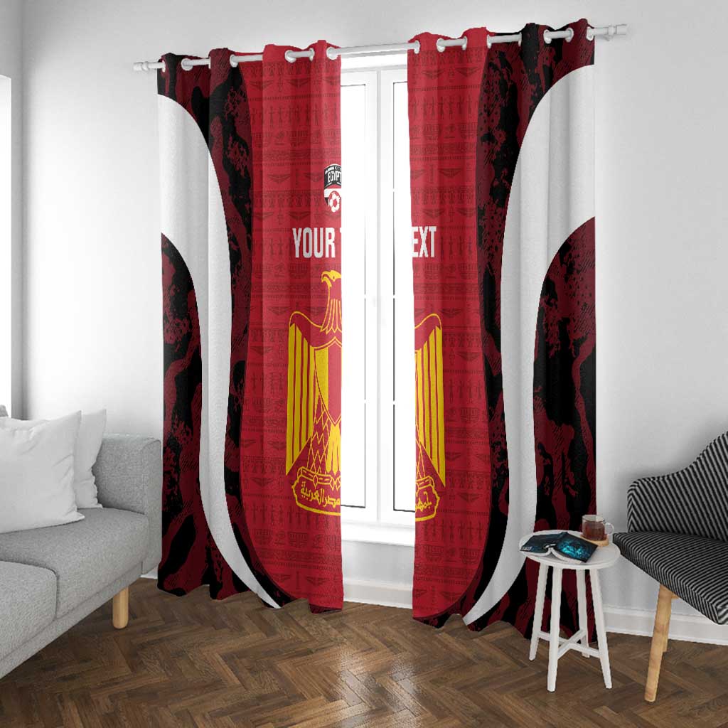 Custom Egypt Football Window Curtain 2026 Go Pharaohs Ancient Egyptian Pattern - African Pride