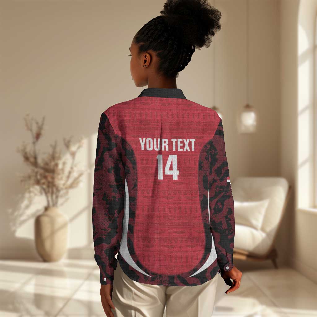 Custom Egypt Football Women Casual Shirt 2026 Go Pharaohs Ancient Egyptian Pattern - African Pride
