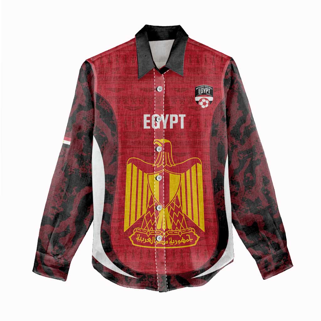 Custom Egypt Football Women Casual Shirt 2026 Go Pharaohs Ancient Egyptian Pattern - African Pride