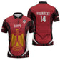 Custom Egypt Football Zipper Polo Shirt 2026 Go Pharaohs Ancient Egyptian Pattern - African Pride