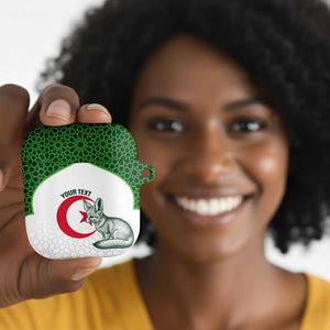 Custom Algeria Football AirPods Case 2026 Go Greens Fennec With Islamic Pattern - African Pride
