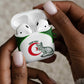 Custom Algeria Football AirPods Case 2026 Go Greens Fennec With Islamic Pattern - African Pride