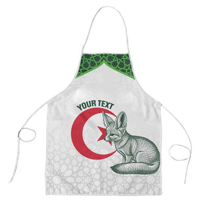 Custom Algeria Football Apron 2026 Go Greens Fennec With Islamic Pattern - African Pride