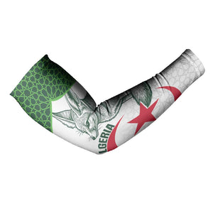 Custom Algeria Football Arm Sleeves 2026 Go Greens Fennec With Islamic Pattern - African Pride