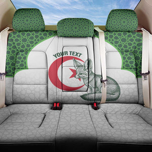 Custom Algeria Football Back Car Seat Cover 2026 Go Greens Fennec With Islamic Pattern - African Pride