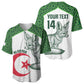 Custom Algeria Football Baseball Jersey 2026 Go Greens Fennec With Islamic Pattern LT14