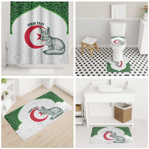 Custom Algeria Football Bathroom Set 2026 Go Greens Fennec With Islamic Pattern - African Pride