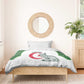 Custom Algeria Football Bedding Set 2026 Go Greens Fennec With Islamic Pattern - African Pride