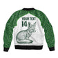 Custom Algeria Football Bomber Jacket 2026 Go Greens Fennec With Islamic Pattern - African Pride