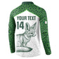 Custom Algeria Football Button Sweatshirt 2026 Go Greens Fennec With Islamic Pattern