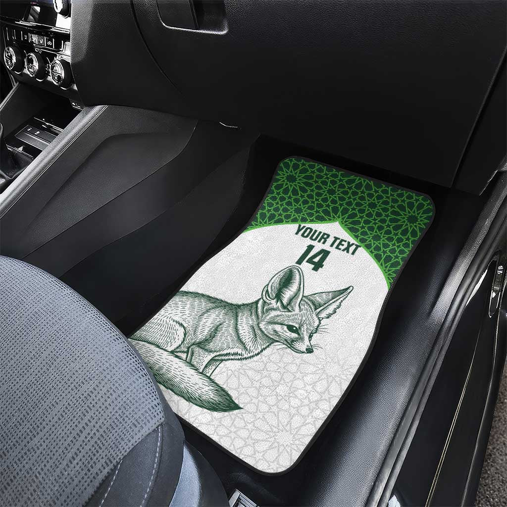 Custom Algeria Football Car Mats 2026 Go Greens Fennec With Islamic Pattern - African Pride