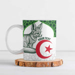 Custom Algeria Football Ceramic Mug 2026 Go Greens Fennec With Islamic Pattern - African Pride