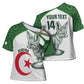 Custom Algeria Football Cross Shoulder Shirt 2026 Go Greens Fennec With Islamic Pattern - African Pride