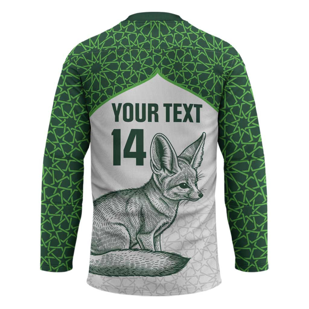 Custom Algeria Football Hockey Jersey 2026 Go Greens Fennec With Islamic Pattern - African Pride